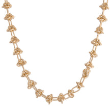 Chunky gold love knot chain linked necklace
