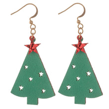 Glitter Two Tone Christmas Earrings