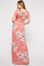 Mint or Coral Cross Back Floral Maxi