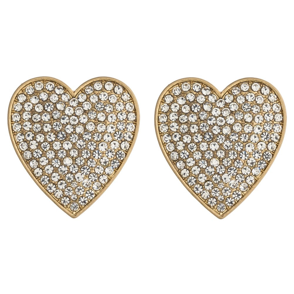 Rhinestone Heart stud Earrings