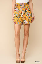 Mango Smocked Waist Tassel Floral Shorts
